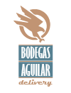 A blue and gold logo for Bodegas Aguilar food store by Southlander, Wholesale Flowers Near Me and Bulk Organic Food Produce Distributors.