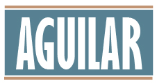 A blue and gold logo for Aguilar food brand by Southlander, Wholesale Flowers Near Me and Bulk Organic Food Produce Distributors.